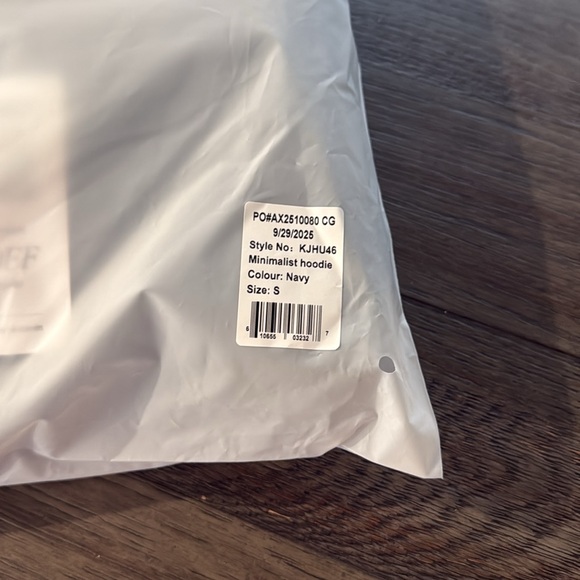 NWT Comfort Minimalist Hoodie | Size Small  | Color Navy - Picture 2 of 5